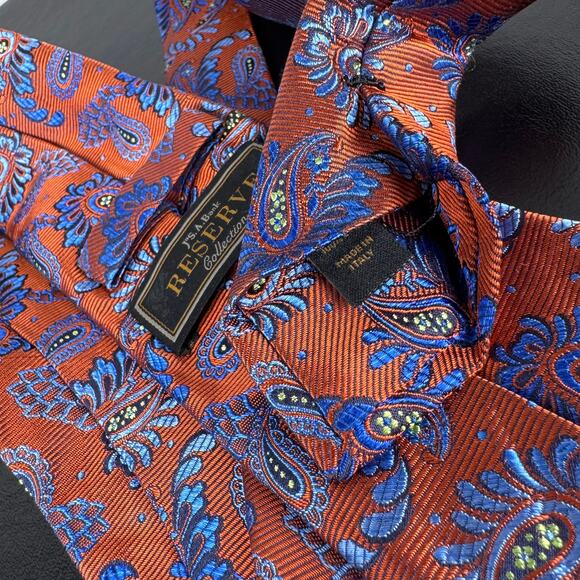 Jos. A. Bank Reserve Collection NEW Made in Italy 100% Silk Neck Tie - Picture 3 of 4